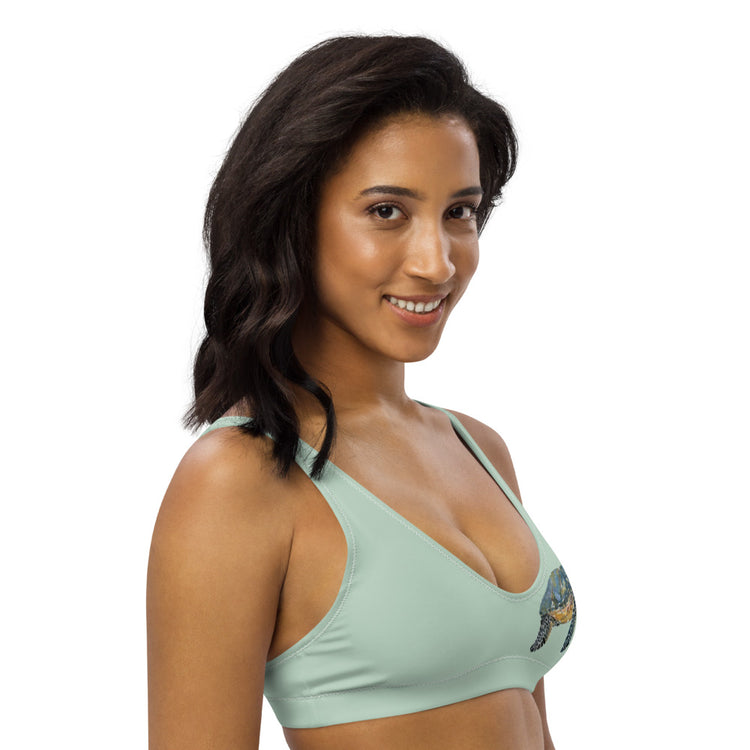Breath Of Air Recycled Padded Bikini Top - Aquagreen