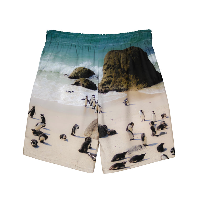 Penguin Love Men's Swim Trunks
