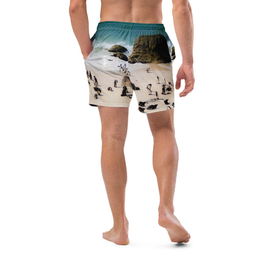 Penguin Love Men's Swim Trunks