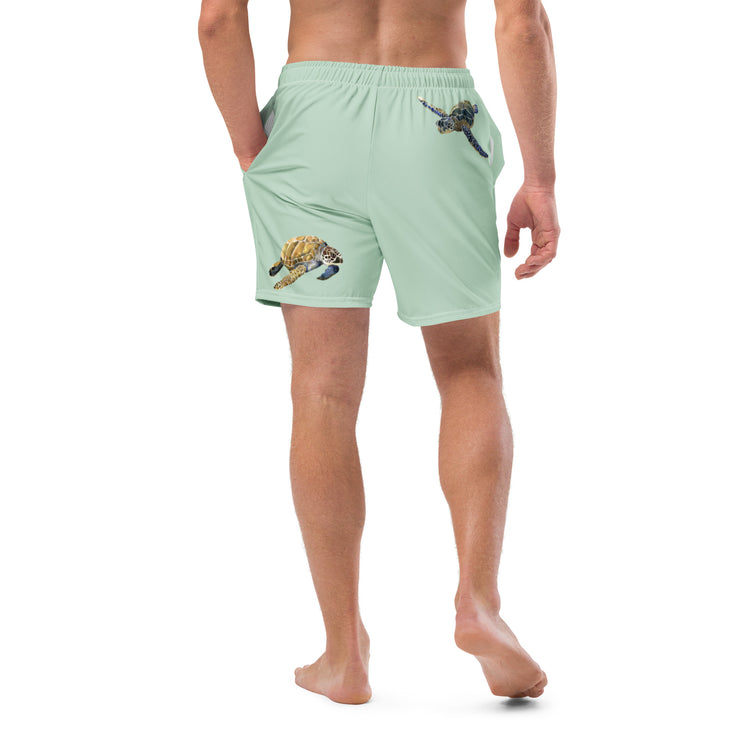 Breath Of Air Men's Swim Trunks - Aquagreen