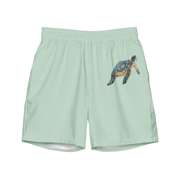Breath Of Air Men's Swim Trunks - Aquagreen