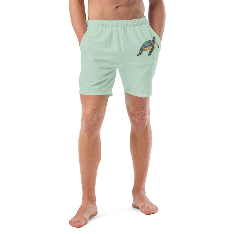 Breath Of Air Men's Swim Trunks - Aquagreen