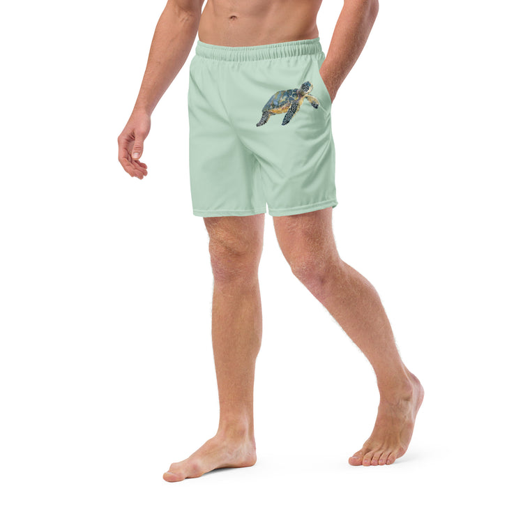 Breath Of Air Men's Swim Trunks - Aquagreen