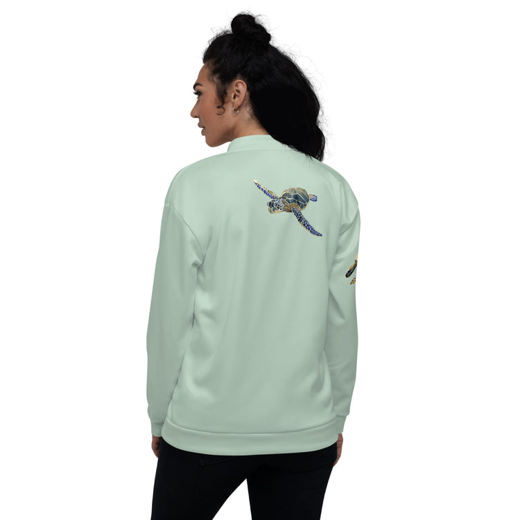 Breath Of Air Unisex Bomber Jacket - Aquagreen