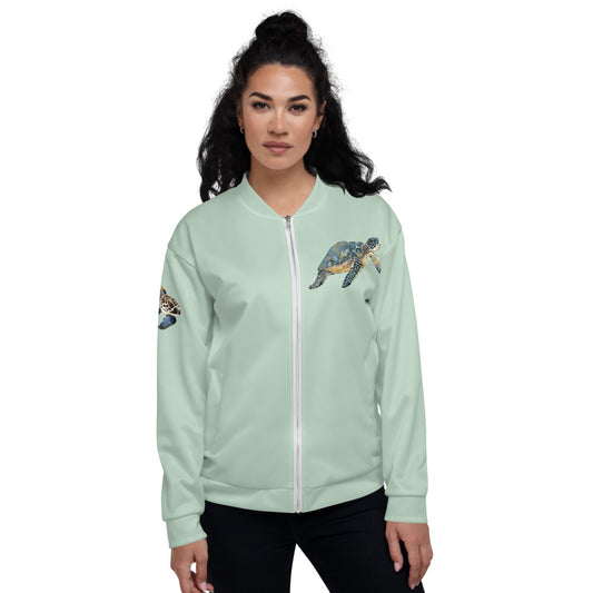 Breath Of Air Unisex Bomber Jacket - Aquagreen