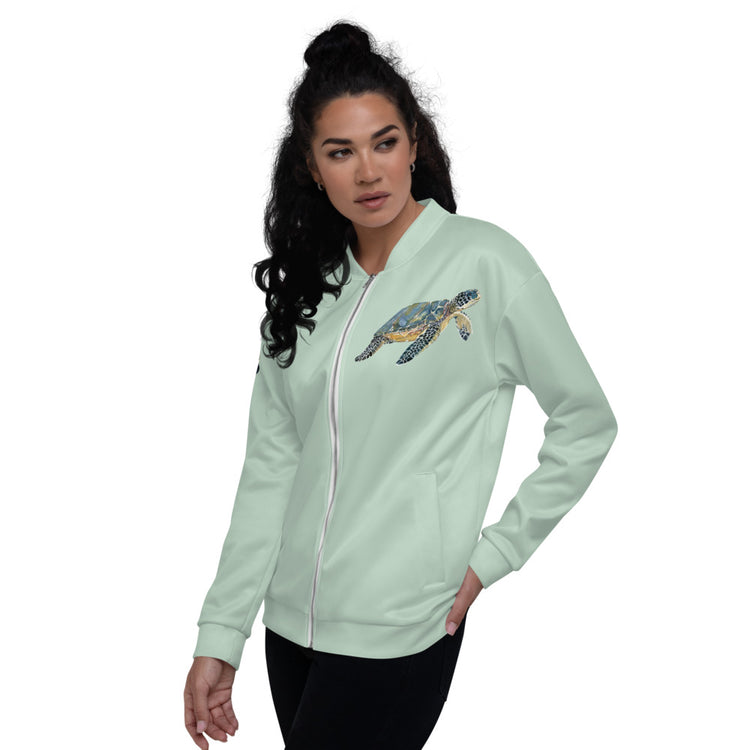 Breath Of Air Unisex Bomber Jacket - Aquagreen