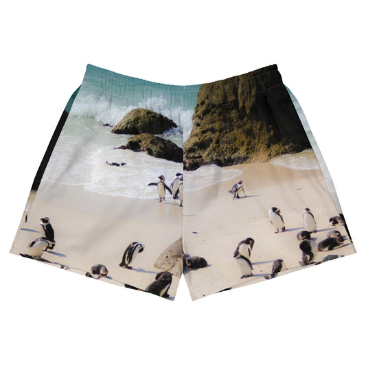 Penguin Love Women's Athletic Short Shorts