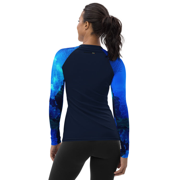 Deep Sea Diver Women's Rash Guard - Deep Blue