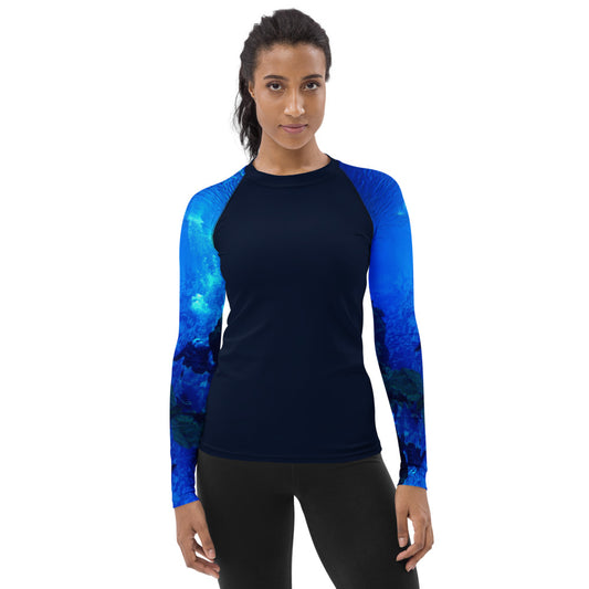 Deep Sea Diver Women's Rash Guard - Deep Blue