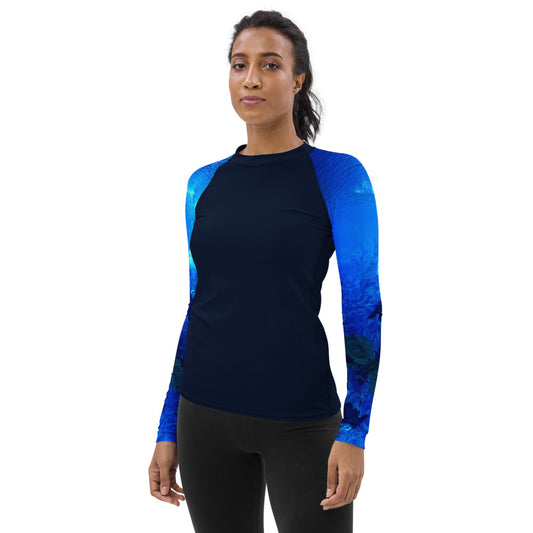 Deep Sea Diver Women's Rash Guard - Deep Blue