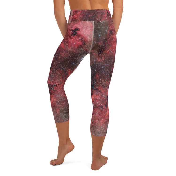 Pink Explosion Yoga Capri Leggings