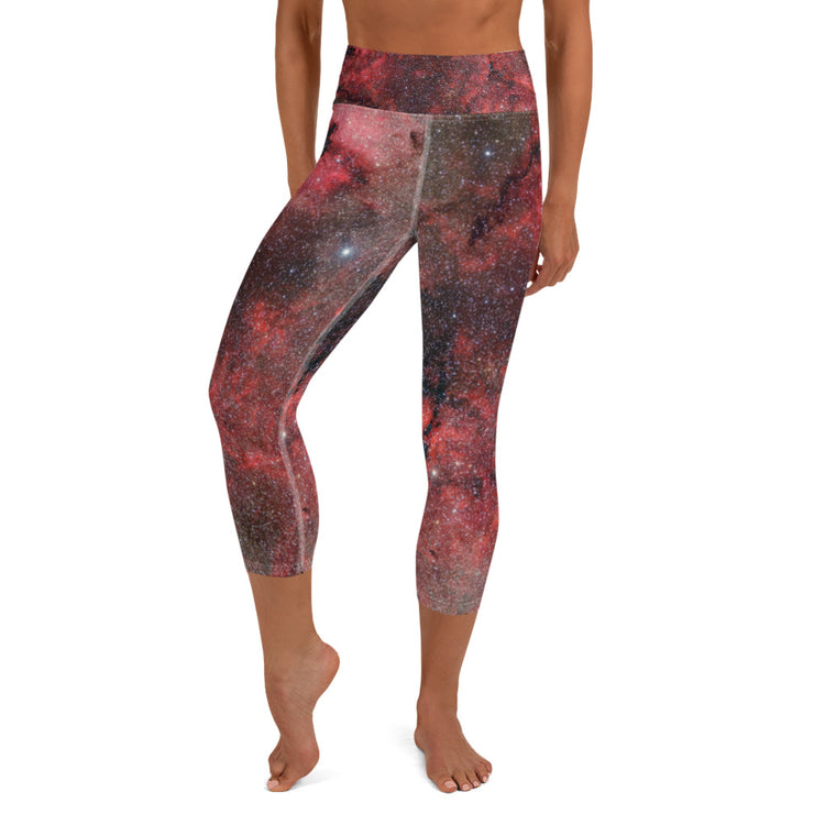 Pink Explosion Yoga Capri Leggings