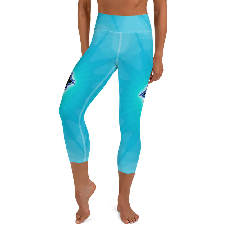 Droplets Yoga Capri Leggings