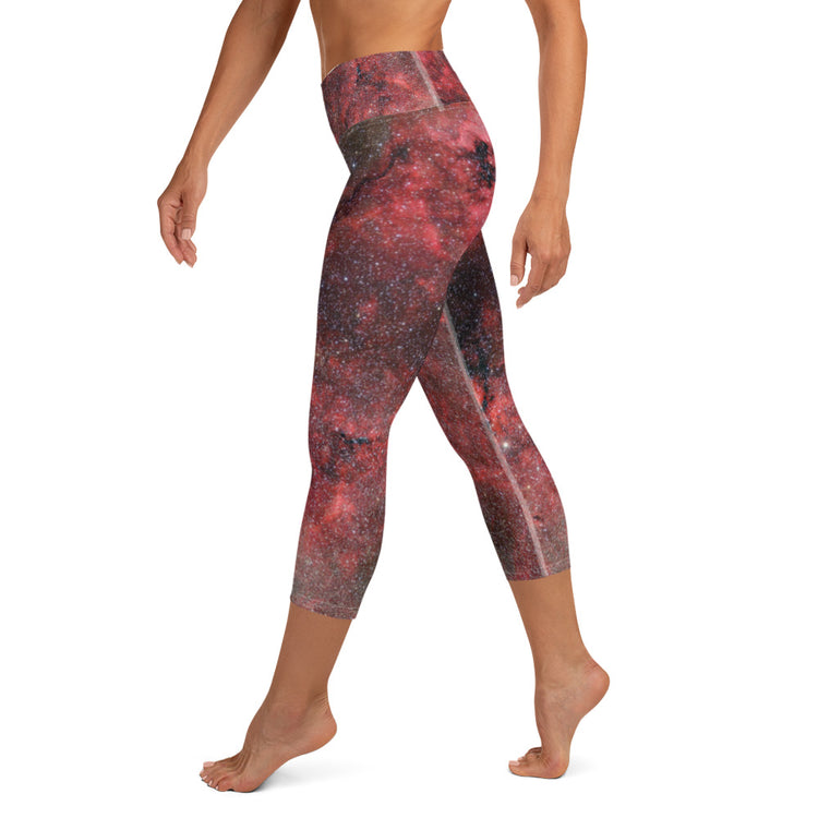 Pink Explosion Yoga Capri Leggings