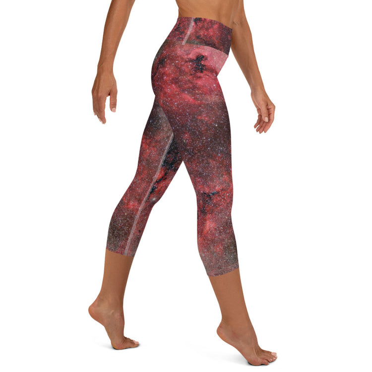 Pink Explosion Yoga Capri Leggings
