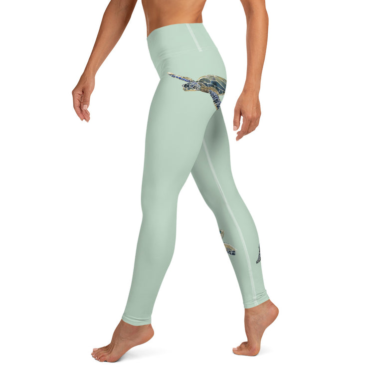 Breath Of Air Yoga Leggings - Aquagreen