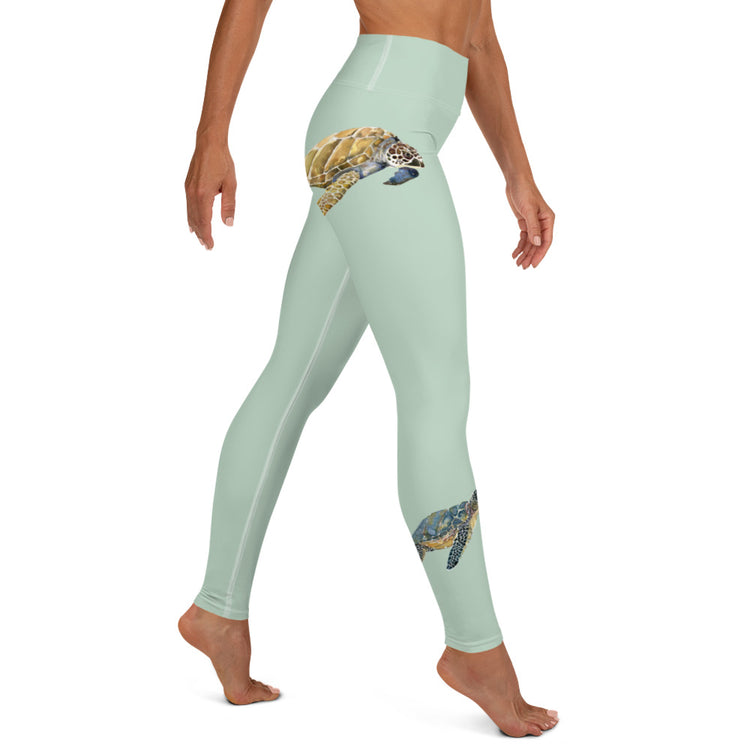 Breath Of Air Yoga Leggings - Aquagreen