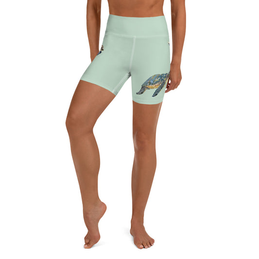 Breath Of Air Yoga Shorts - Aquagreen
