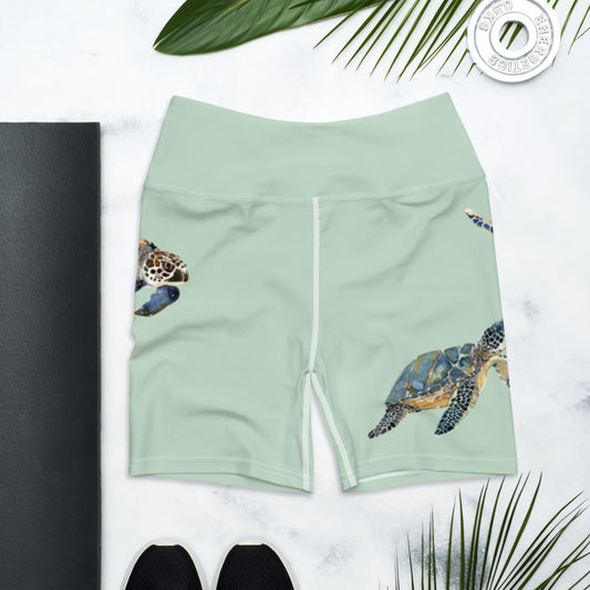 Breath Of Air Yoga Shorts - Aquagreen