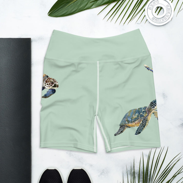 Breath Of Air Yoga Shorts - Aquagreen