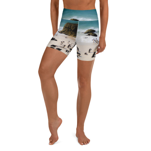 Penguin Love Yoga Shorts