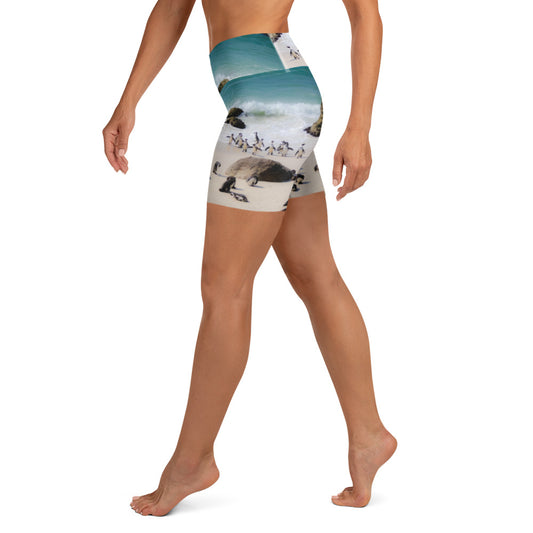 Penguin Love Yoga Shorts