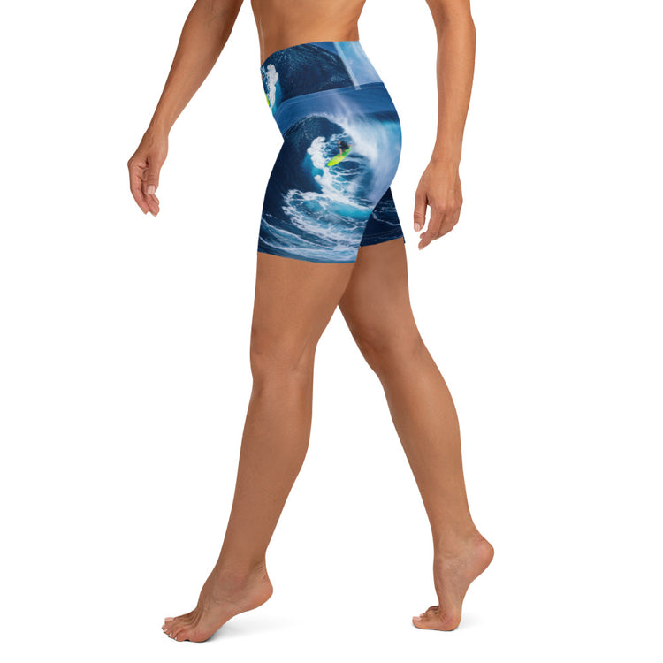 Neon Wave Yoga Shorts