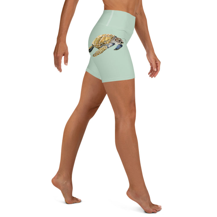 Breath Of Air Yoga Shorts - Aquagreen