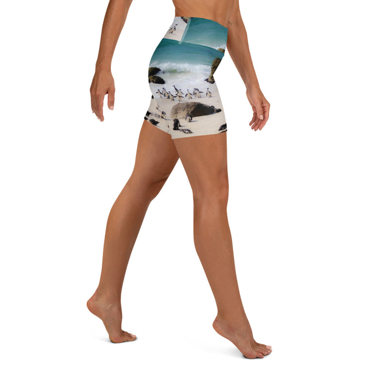 Penguin Love Yoga Shorts