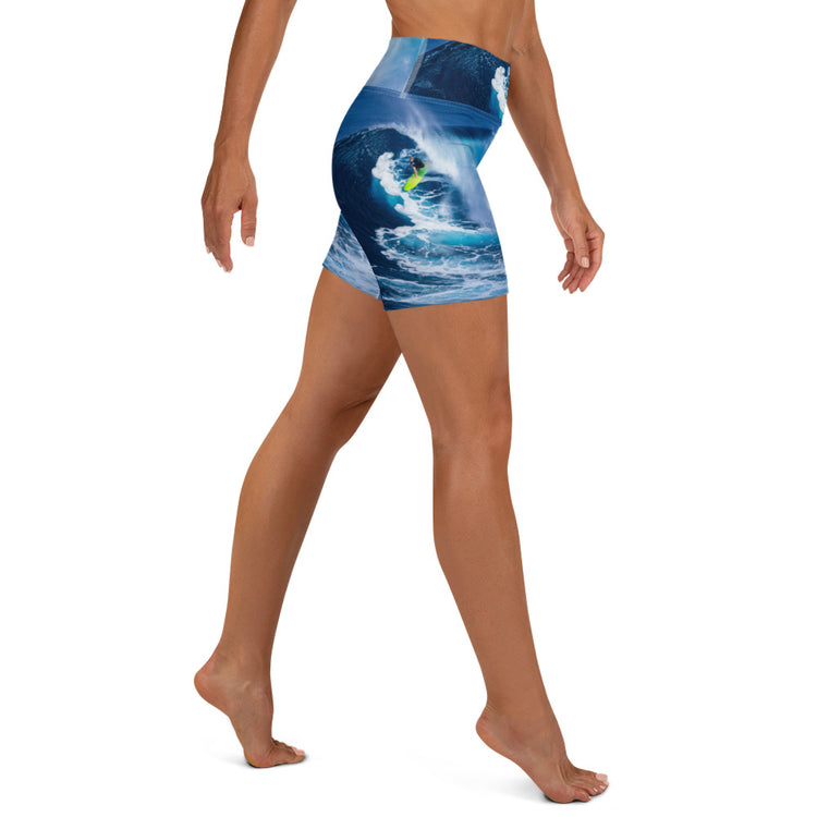 Neon Wave Yoga Shorts
