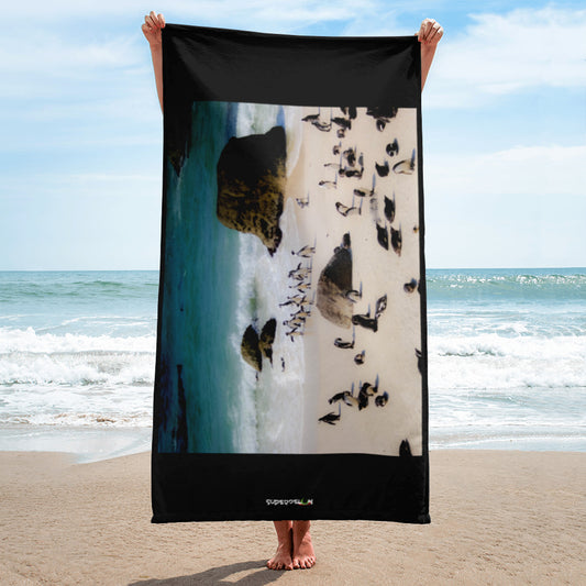 Penguin Love Beach Sheet Towel 62" x 32"